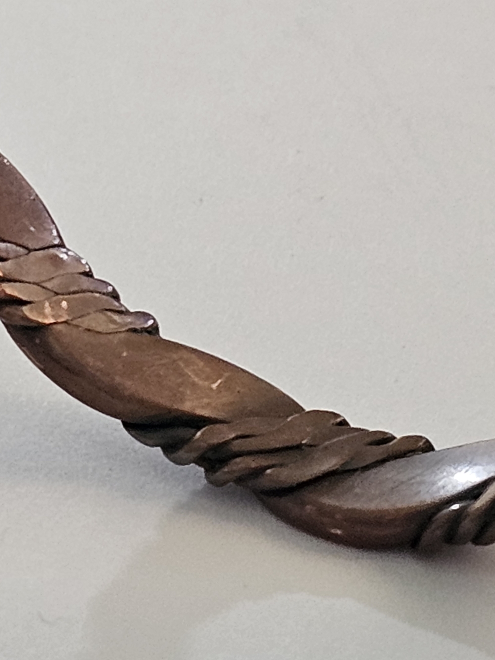 Twisted Rope Design Copper Cuff Bracelet - Picture 4 of 6